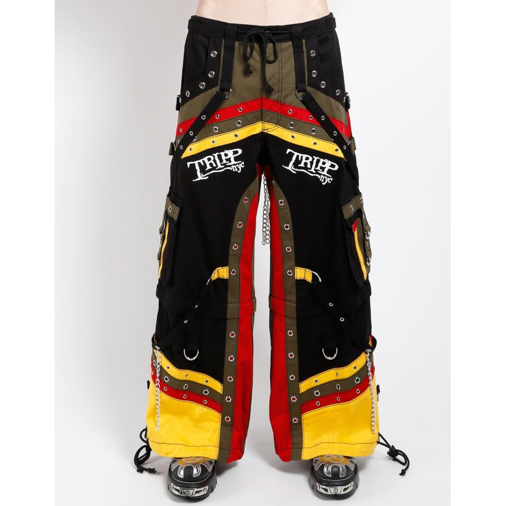 Tripp NYC - OFF TRACK Wide leg trousers - Zip- off - XS - Multicolours